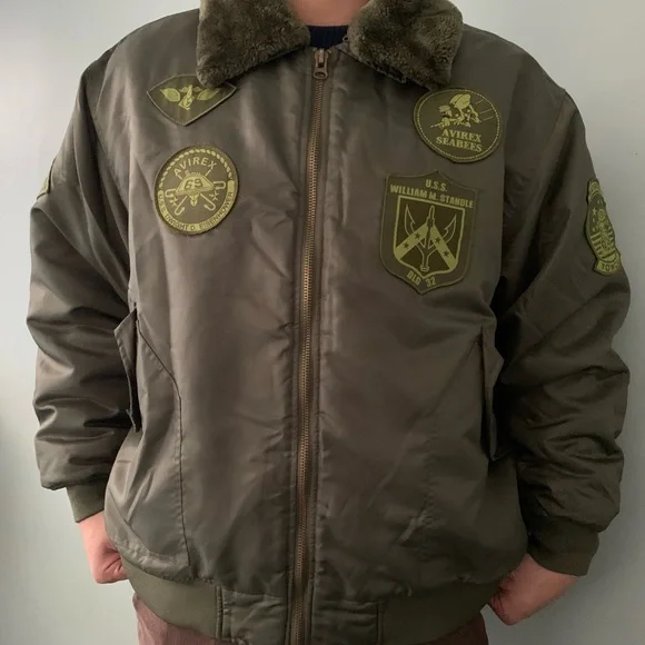 Avirex | Jackets & Coats | Avirex Green Military Style Bomber 2xl